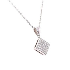 Round Cut Lab Created Diamond Love Propose Gift Pendent 14K White Gold Finish