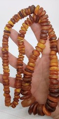 老琥珀 NATURAL BALTIC AMBER EGG BUTTERSCOTCH YOLK BIG OLD NECKLACE 182 GR