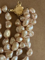 JOSE & MARIA BARRERA 24k Gold Plated Baroque pearl NECKLACE