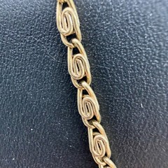 Vintage Unisex Adult Necklace Snail Chain 18K Gold Plated 20 inches