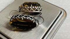 Серьги Крупные СССР серебро 875 звезда 3ФК