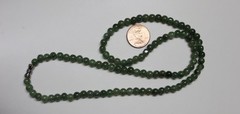 100% Natural Jadeite Jade Grade “A” Beautiful Green Beaded Necklace 5.6mm 20″