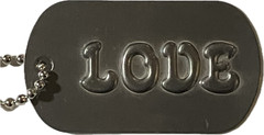 LOT 40+ VINTAGE 1960s Hippie Peace Love Dog Tag Necklace NOS Under $5 Each Bulk