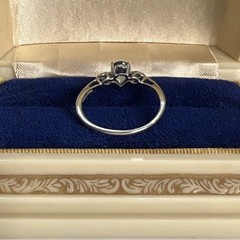 10k White Gold .59 Ctw Pear Shaped Aquamarine & Blue Tourmaline Ring Sz 8 TGGC