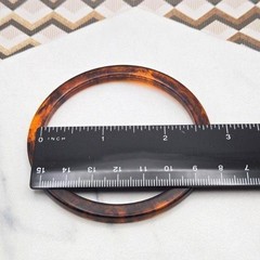 Vintage Lucite Marbled Brown Root Beer & Black Tortoiseshell Pattern Bracelet