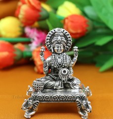925 sterling silver Goddess Lakshmi sculpture figurine, puja article art226
