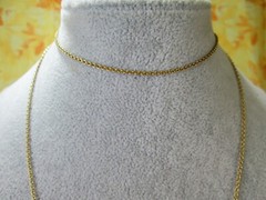 Vintage Ball Slide Bolo Lariat Necklace Gold Tone 34″ Adjustable / Beaded / Y