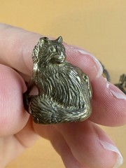 Vintage Solid Brass Handmade Animal Rings Frog Lion Cat & Turtle Artisan Art Lot