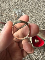 Exch Vintage 925 Sterling Silver Abstract Art Deco Geometric Band Ring