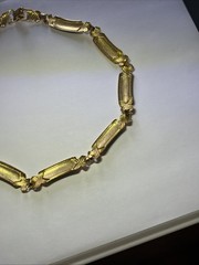 Black & Gold Tone Necklace 16” Choker