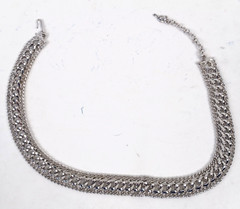 Vintage Sarah Coventry Silver Tone Chain Choker Necklace Signed 16″