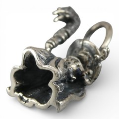 Sterling Silver Oz Wicked Witch w/ Broom Charm for Bracelet Vintage