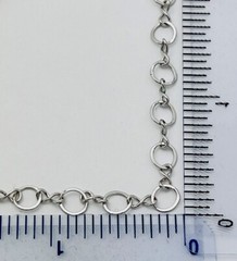 DaneCraft Tarnish Free 925 Sterling Silver 4.2 Gram Circle Link Necklace 16”