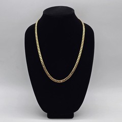 Givenchy 6.4 mm Cuban Curb Chain Link Gold Tone Necklace 24″