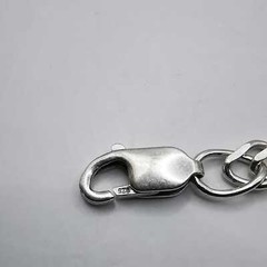 Vintage 925 Sterling Silver 23.8″ Curb Chain Necklace 17.48g Unisex Adult Gift