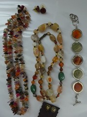 Estate find Vintage Modern Semi-precious stone set– Necklaces Earrings Bracelet