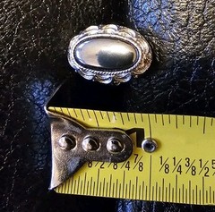 Hematite Cocktail Ring Adjustable Womens Statement Piece Oblong Celebrity Vtg