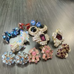 Rhinestone Earring Jewelry Lot – Vtg Rhinestone Earring Lot – Czechoslovakia