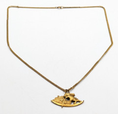 Vintage ALVA Museum Replicas Peter Rabbit Bunny Gondolier Pendant Necklace 24″