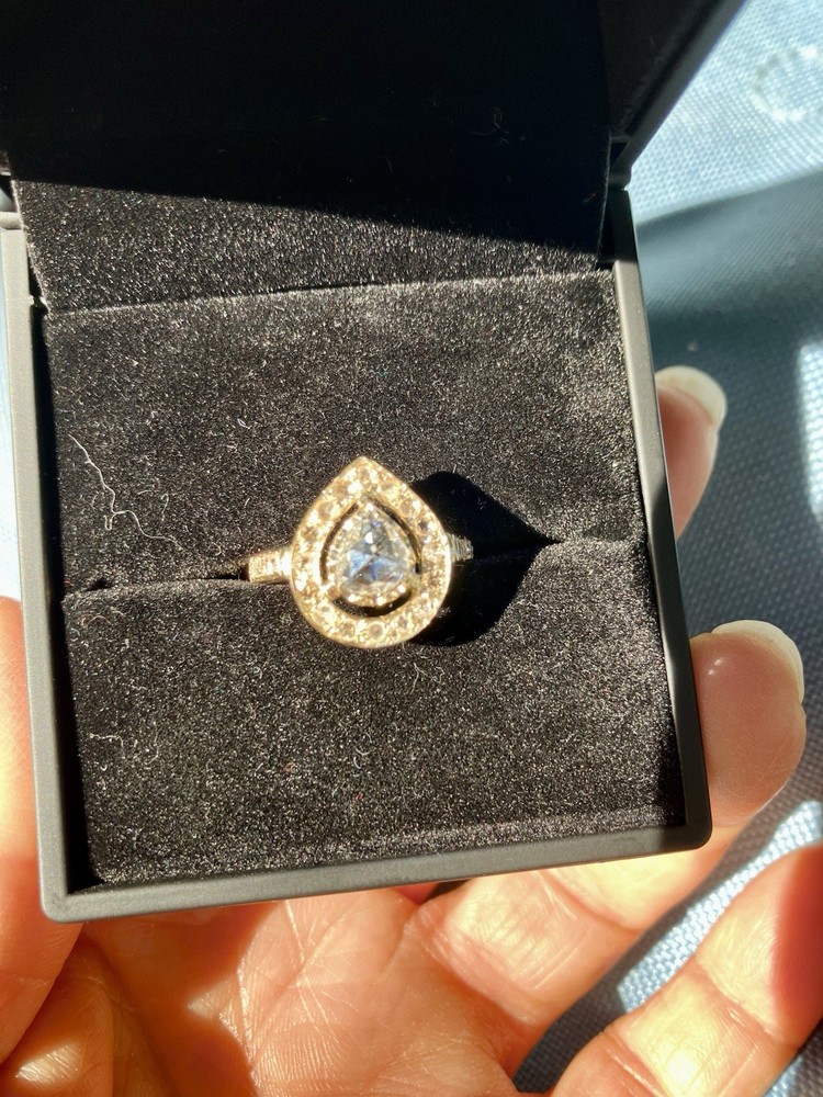 Vintage 14K Gold Rose-Cut Diamond Halo Ring