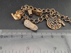 💖James Avery Sterling Silver Chain Charm Bracelet Heart Buddha Heel Dog Cross