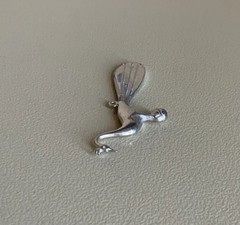 Rare Vintage Stieff Pewter Peacock Bird Pendant Ornament Signed