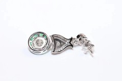Art Deco Lab Created Diamond Wedding Antique Gift Earring 14K White Gold Finish