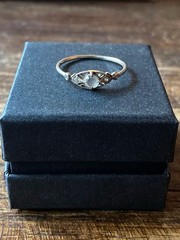 DMD Metal Isadora Ring/with 4mm White Rose Cut Diamond