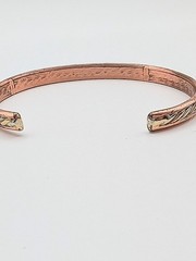 Vintage Copper Twisted Cable Cuff Bracelet Artisan Signed