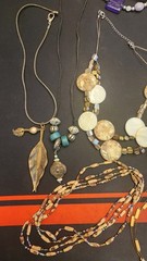 Lot #43 of random estate sale jewelry, mostly necklaces and a few bracelets