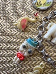 Vintage Charm Bracelet With Celluloid And Other Charms