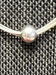 VINTAGE ESTATE STERLING SILVER 925 SLIDING BALL AND 3 CHAIN NECKLACE SET 16”