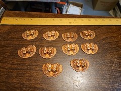 Lot Of 10 Cherub Head Bust France Vintage 60s Brass Stampings Findings Jewelry