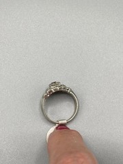 3Ct Art Deco Style Lab Created Diamond Engagement 14K White Gold Finish Ring