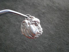 Angel Michael Military Airborne Vtg Sterling Silver Bracelet Charm Pendant 4.3g
