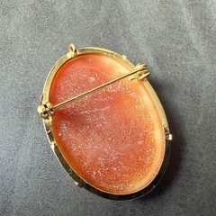 Vintage Cameo Brooch, Pendant Top & Earrings