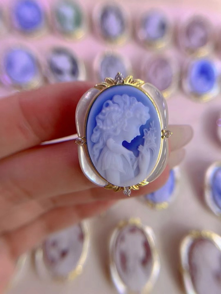 Antique style Cameo Pendant 925 Silver plated Vintage Necklace Estate Jewelry45