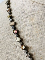Sorrelli amber yellow tone crystal tennis Necklace