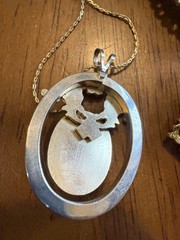 Lot Of 4 Vintage Cameos 1 Necklace And 3 Brooch Pin (1 Gerry)