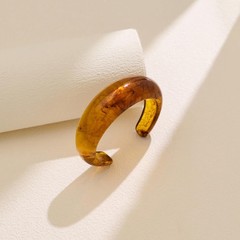 Vintage Acrylic Resin Cuff Bracelet for Women Chunky Tortoiseshell Resin Bangle