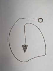 Upside Down Triangle Pendant Choker Necklace Geometric Hipster Chain Charm
