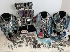 187 PC Boho Southwest Jewelry Lot Western Festival Artisan Statement Y2K