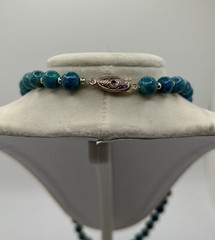 Vintage Blue Beaded Necklace 21 in Costume Jewelry Fashion