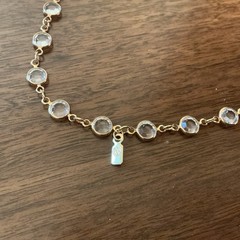 Vintage Swarovski Clear Crystal Gold Tone Long Layering Necklace 32″ Tagged