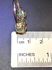 Dazzling 14kt Yellow Gold Ethiopian Opal and Diamond Ring Size 7 1/4 7.25