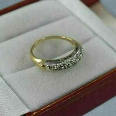 2.2Ct Art Deco Style Lab Created Diamond Engagement Wedding 14K Gold Finish Ring