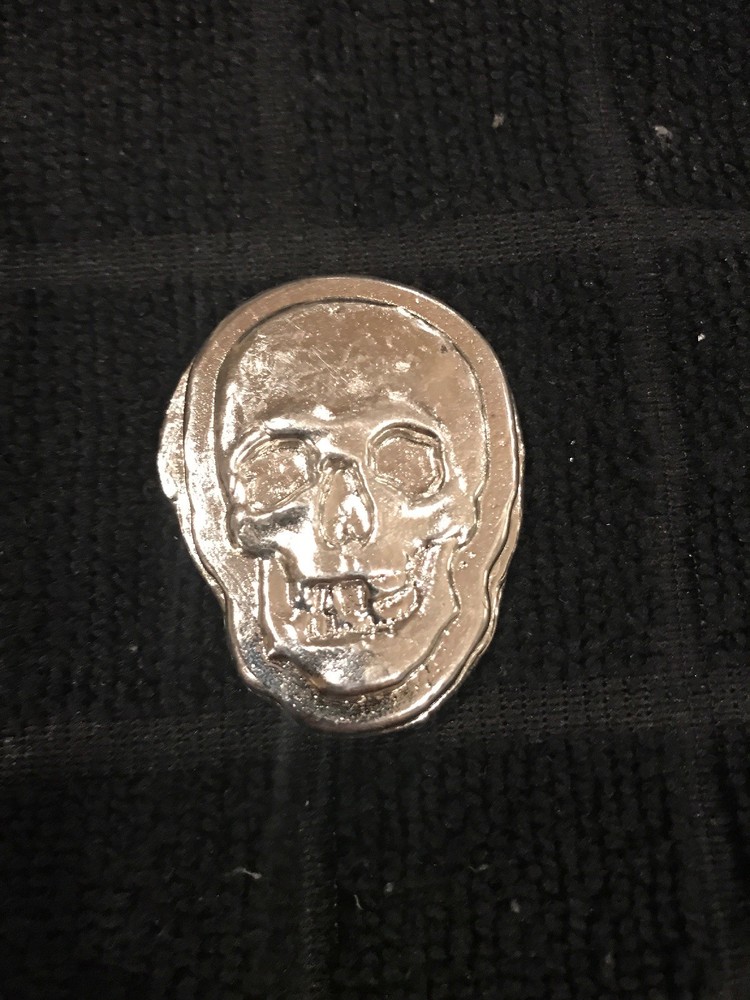 Skull Ingot Zinc 52 Grams Charm
