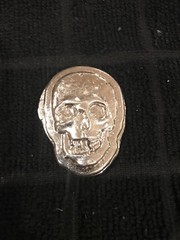 Skull Ingot Zinc 52 Grams Charm