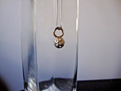VINTAGE SMALL 2-SIDED BALL CLEAR RHINESTONE CLUSTER GOLD TONE CHARM/PENDANT
