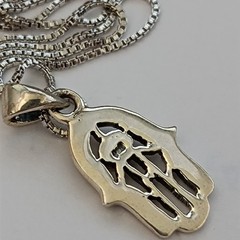Sterling Silver Hamsa Necklace Eshet Chayil Blessing Meaningful Gift For Her 925